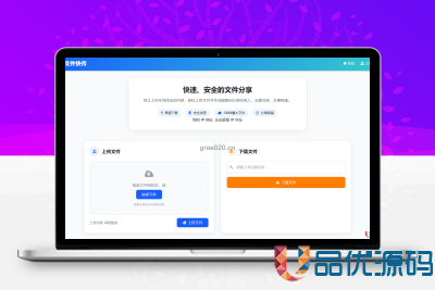 临时文件快传系统源码 轻量带后台-品优源码